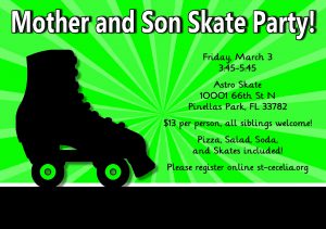 Mother son event flyer