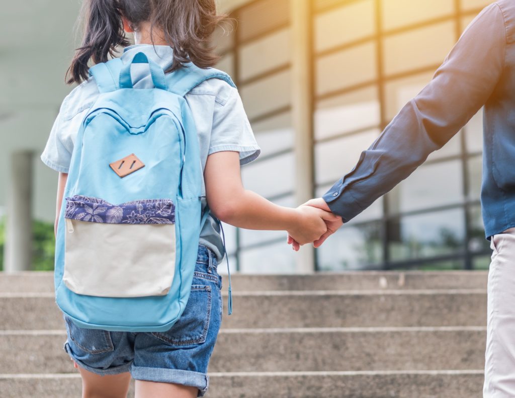 Child’s first day at a new school