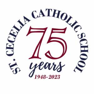 St. Cecelia 75 years logo