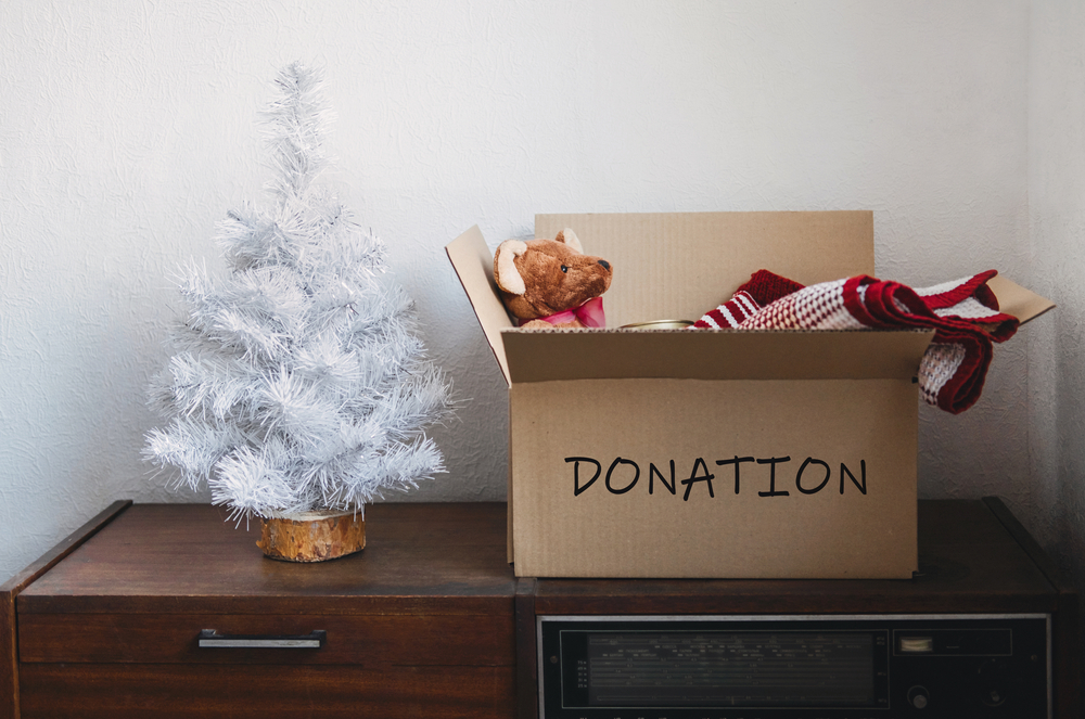 Christmas service project donation box